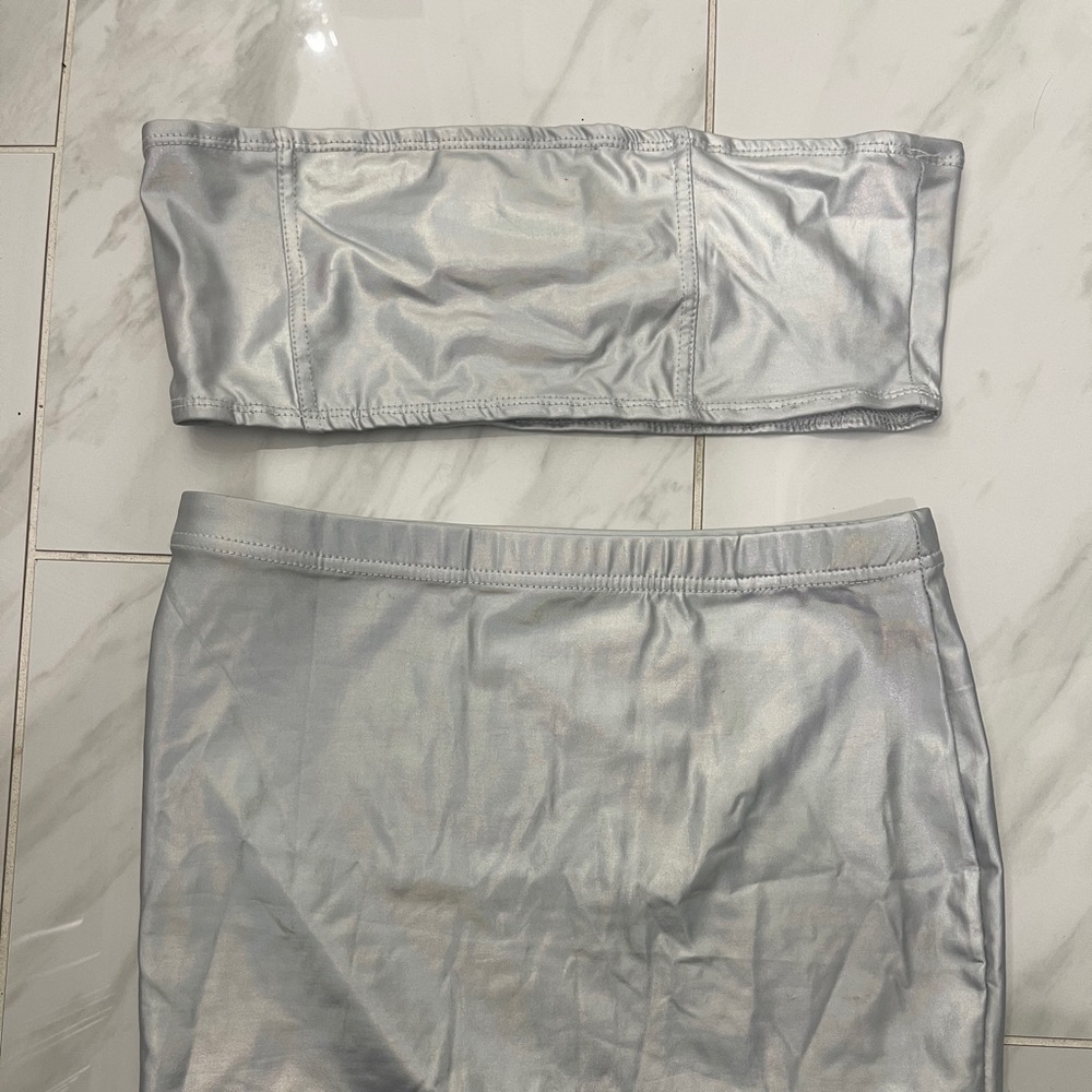 holographic crop top set